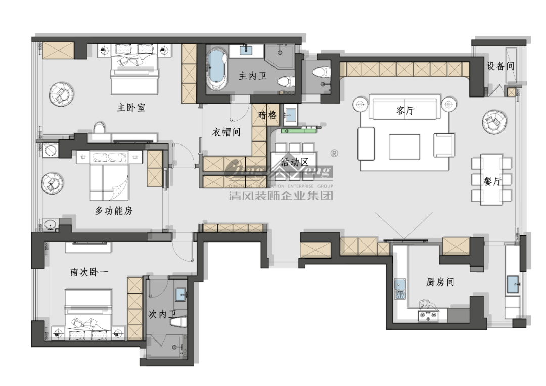 賞·析|236㎡現(xiàn)代簡(jiǎn)約，歸心之居太好住啦！