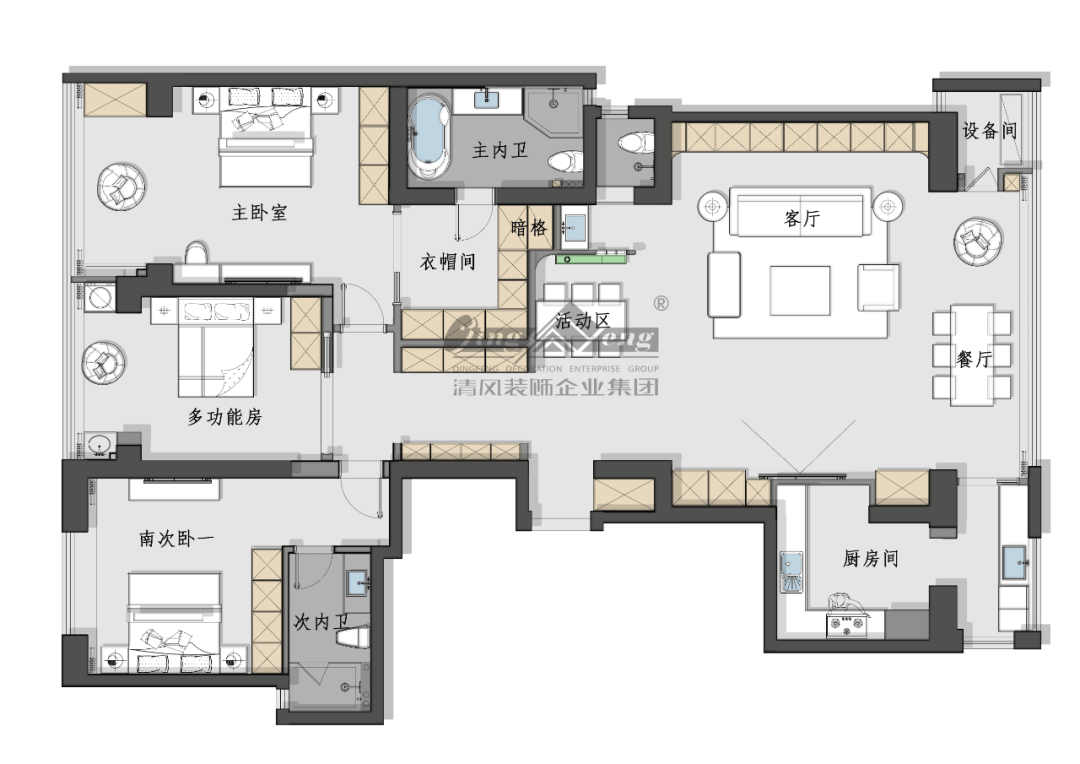 賞·析|236㎡現(xiàn)代簡(jiǎn)約，歸心之居太好住啦！